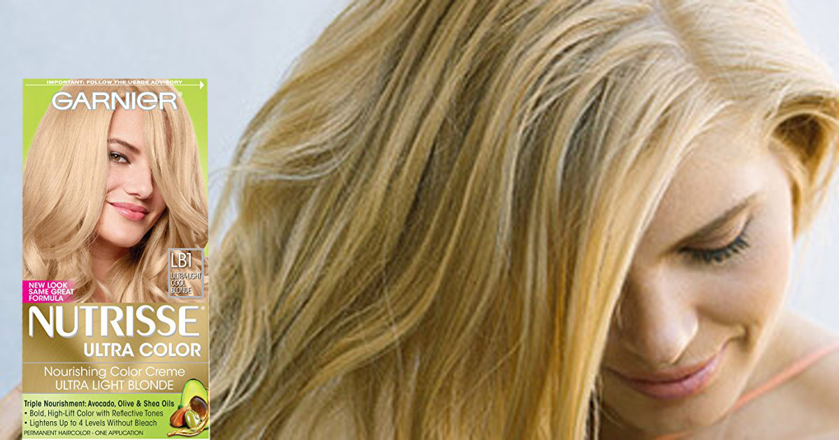 2. "Garnier Nutrisse Ultra Color Nourishing Hair Color Creme, LB1 Ultra Light Cool Blonde" - wide 6