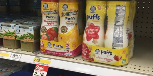 Target: Gerber Graduates Puffs 4-Count Value Pack ONLY $1.67 (Just 42¢ Per Container)