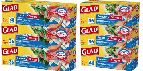 Amazon: Glad Food Storage Freezer Bags 3-Packs Just $7.38 Shipped (Only $2.46 Per Box)