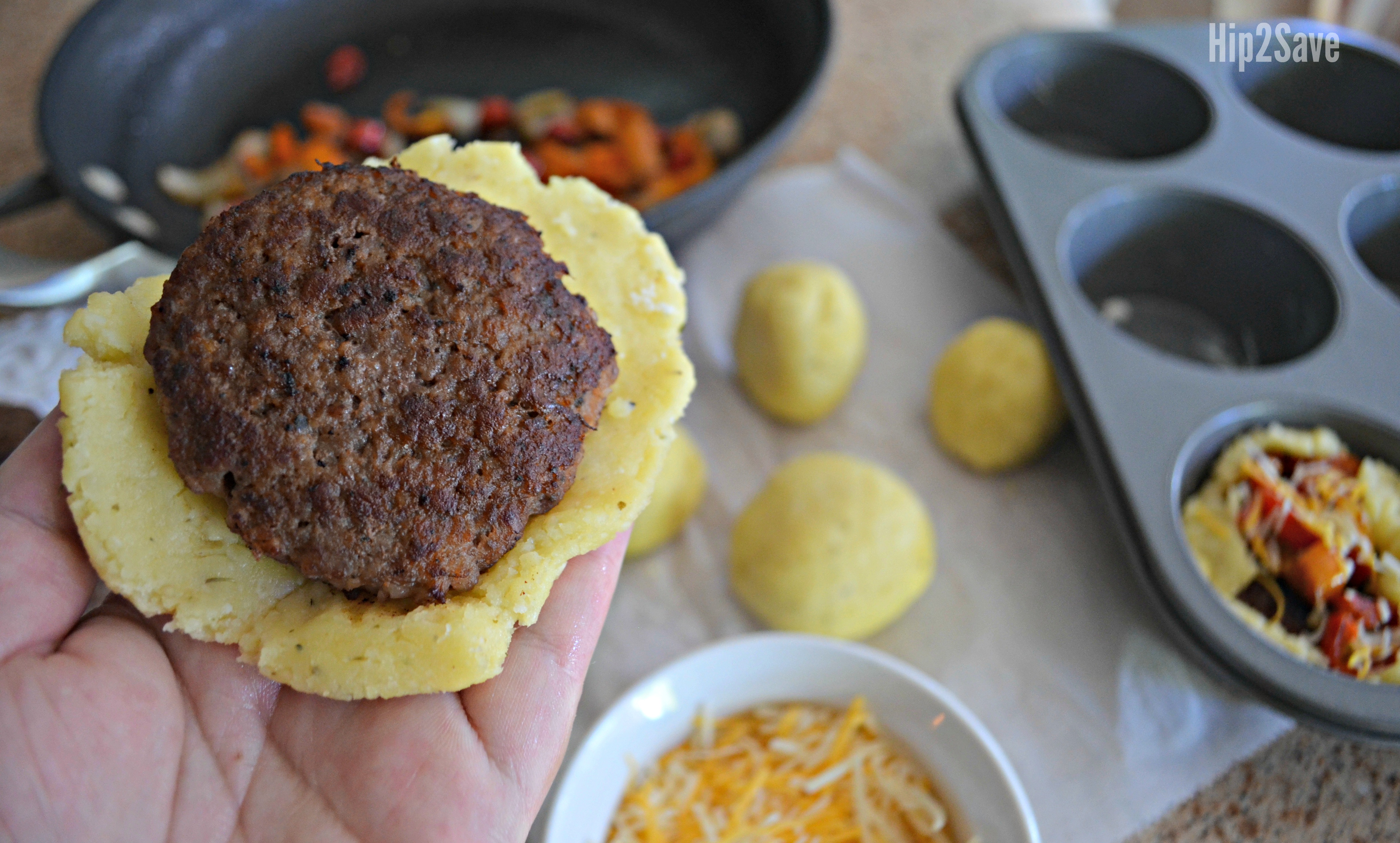 Low Carb Breakfast Sausage Muffins Using Keto Fathead Dough | Hip2Save