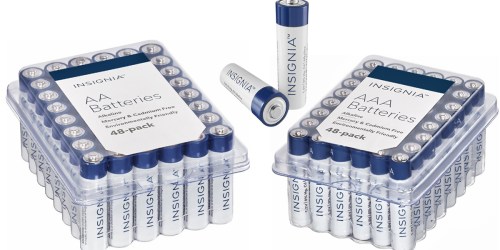 Best Buy: Insignia AA Or AAA 48-Count Battery Packs Only $6.99 Shipped (Just 15¢ Per Battery)