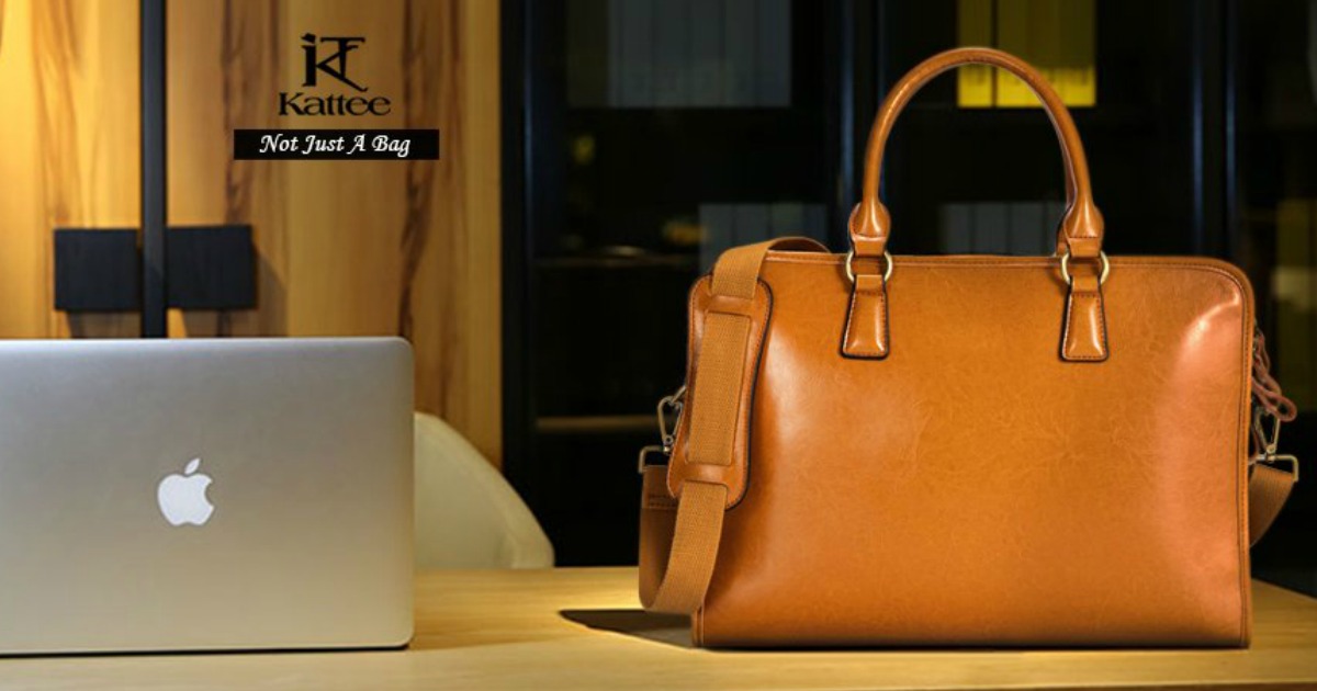 Kattee leather messenger discount bag