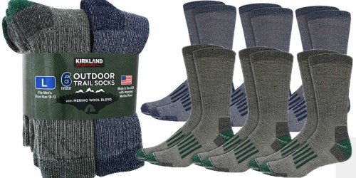 Costco.com: 6-Pack Kirkland Outdoor Wool Socks Just $16.99 Shipped (No Membership Required)