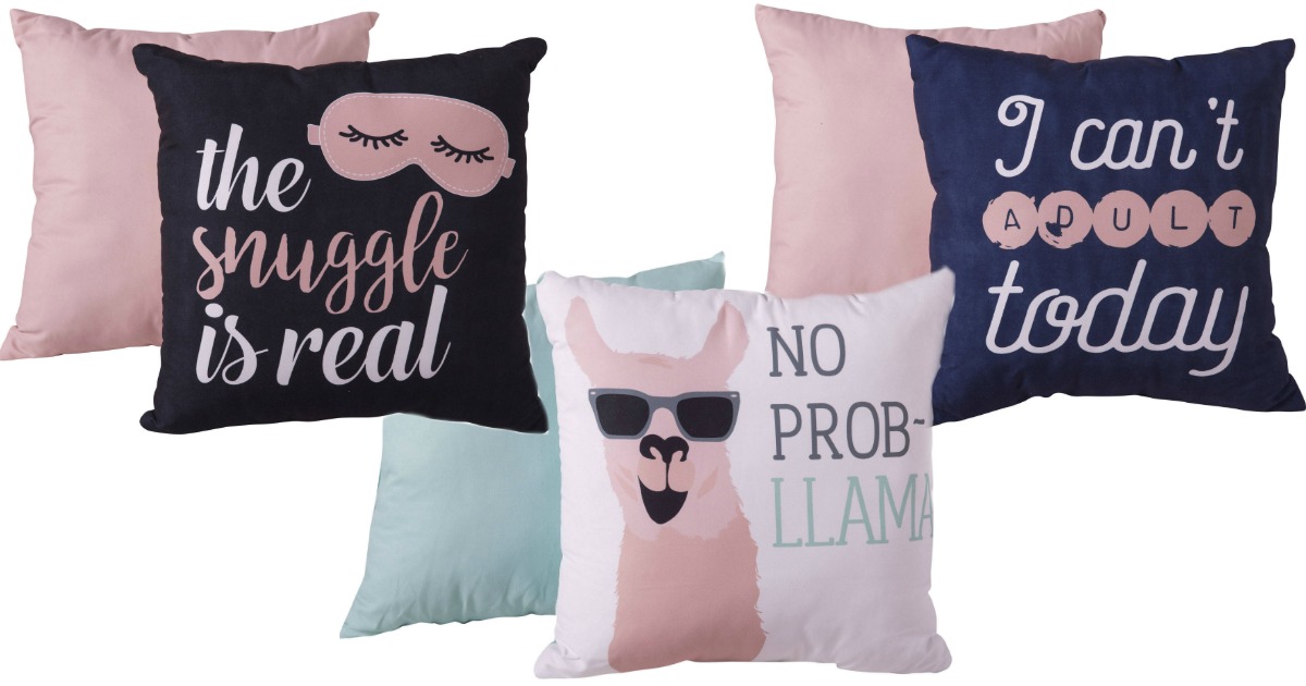 Walmart Cute Mainstays 16" x 16" Decorative Pillows 2Pack Only 8