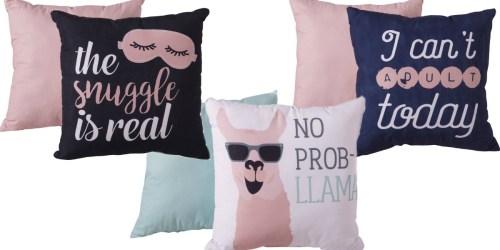 Walmart: Cute Mainstays 16″ x 16″ Decorative Pillows 2-Pack Only $8 (Just $4 Per Pillow)