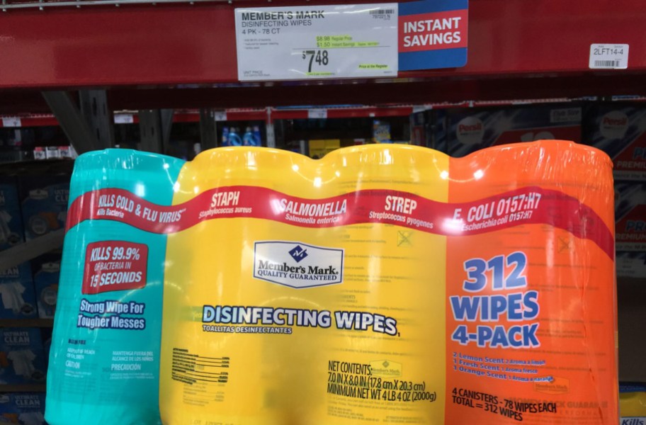 members mark disinfecting wipes