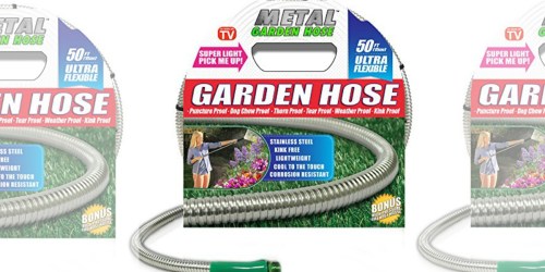 Amazon: 50-Foot Stainless Steel Garden Hose Just $28.99 Shipped (Won’t Rust, Crack or Kink!)