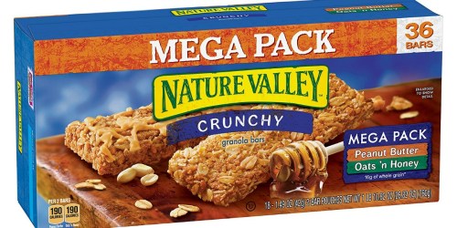 Amazon: Nature Valley Granola Bars 36 Count Mega Pack Only $3.70 Shipped