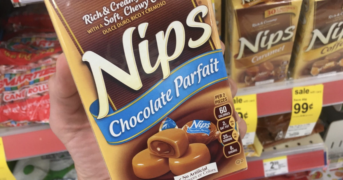 Walgreens Nips Candies Box Only 62¢