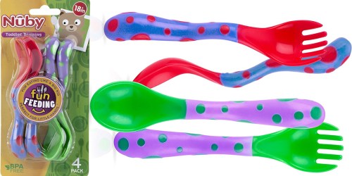 Nuby Forks & Spoons 4-Pack Only $2.77