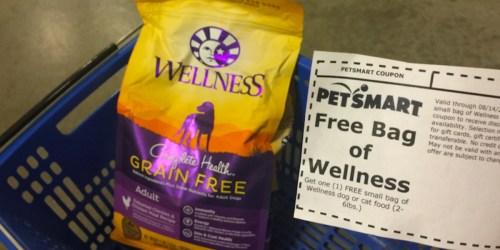 Dog & Cat Owners! FREE Bag of Wellness Cat or Dog Food at PetSmart (a $17+ Value!)