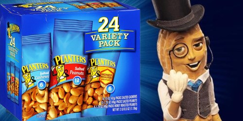 Amazon: Planters Nuts 24-Count Variety Pack Just $5.78 Shipped (Only 24¢ Per Pack)