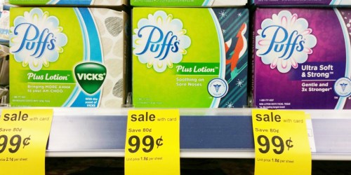 Better Than FREE Puffs Facial Tissues at CVS & Walgreens (After Cash Back) – No Coupons Needed