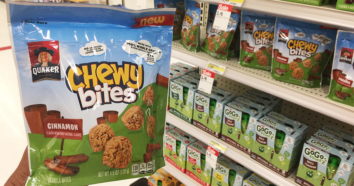 New $1/2 Quaker Chewy Granola Bites Coupon = Only $1.50 Per Bag At ...