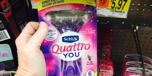 Walmart: Schick Quattro You Razor 6-Packs Only $2.97 Each (Regularly $6)