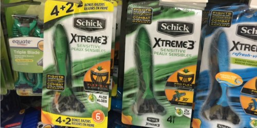 New $3/1 Schick Xtreme3 Coupon = 6 Razors ONLY $2.97 at Walmart (Just 50¢ Per Razor!)