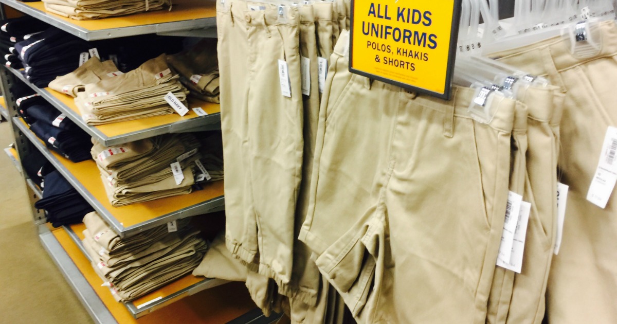 old navy khaki uniform shorts