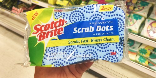 New $1/2 Scotch-Brite Coupon = Scrub Dots Sponges 2 Pack Only $1.74 At Target After Ibotta
