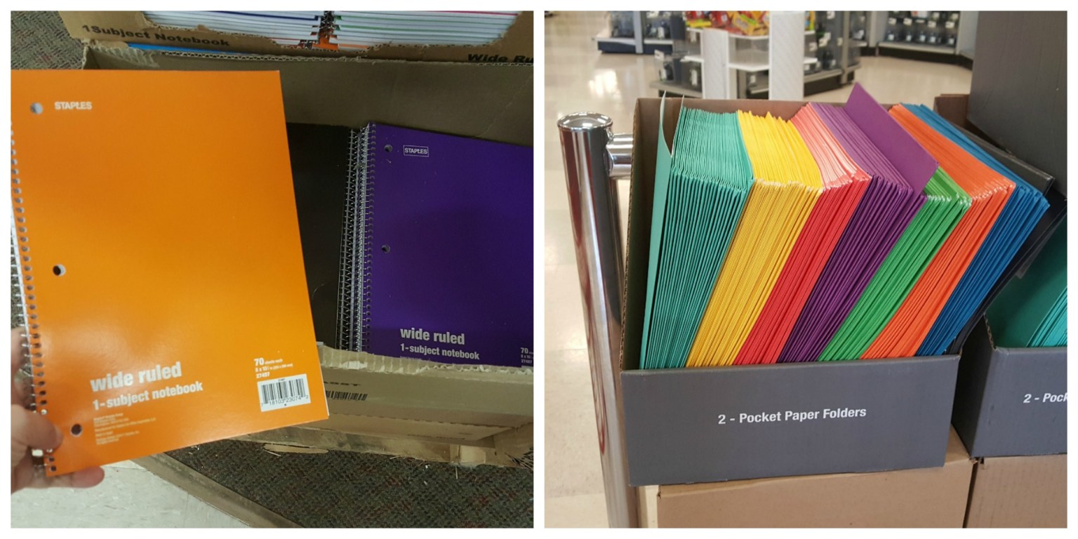 Staples School Supply Deals 10¢ Folders And Notebooks Much More