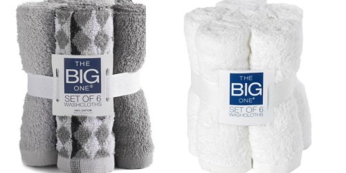 Kohl’s Cardholders: The BIG One Washcloth 6-Pack ONLY $3.49 Shipped (Just 58¢ Each)