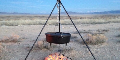 Outdoor Cast Iron Cooking Tripod Only $9.57 (Regularly $26.99)