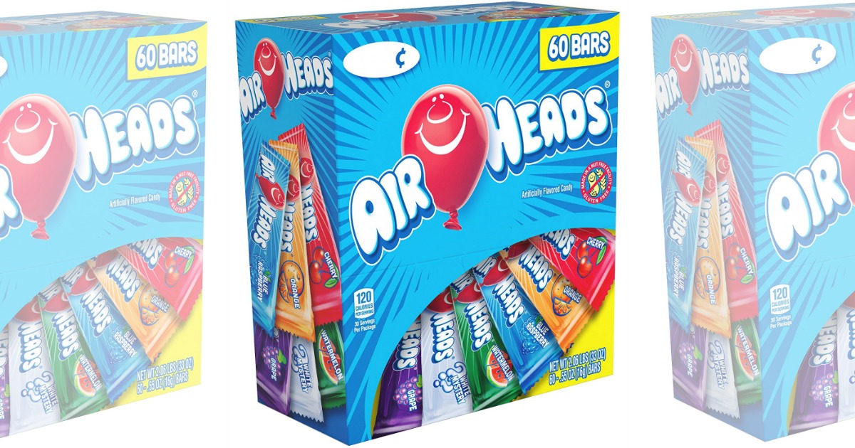 airheads candy bar display boxes stock image