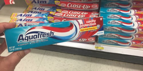 New $0.75/1 Aquafresh Toothpaste Coupon = Only 92¢ at Target