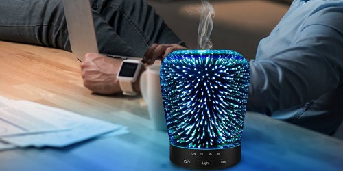 Amazon: Aromatherapy Essential Oil Diffuser Only $29.99 Shipped (Features 3D Lighting Effect)