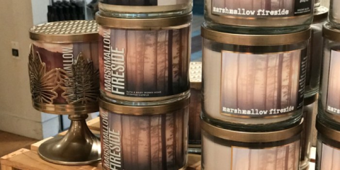 Bath & Body Works: Marshmallow Fireside 3-Wick Candles Just $10 (Regularly $24.50)