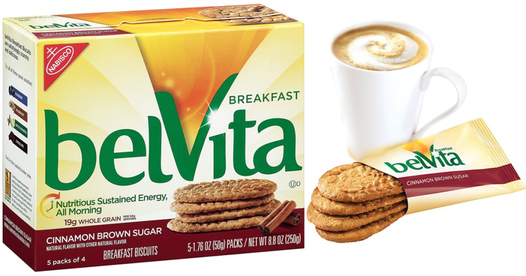 Belvita Cinnamon Brown Sugar Breakfast Biscuits, 6 Boxes of 5 Packs (4  Biscuits Per Pack)