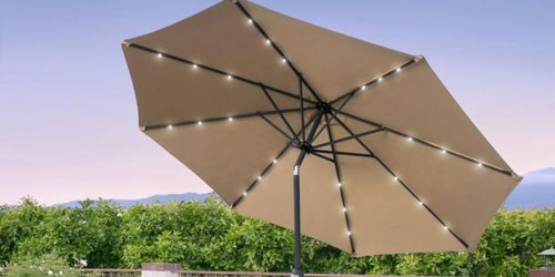 10-Foot Solar LED Patio Umbrella Just $49.99 Shipped (Regularly $150)