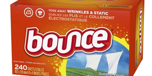 Amazon: Bounce 240-Count Fabric Softener Sheets Only $6.94 Shipped & More