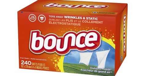 Amazon: Bounce Fabric Softener Sheets 240 Count Only $6.24 Shipped