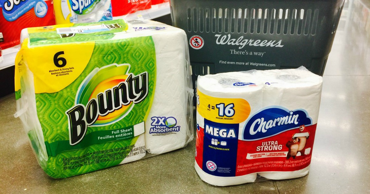 Walgreens Bounty 6 Count Paper Towels Just 3.99 (67¢ Per Roll) + More