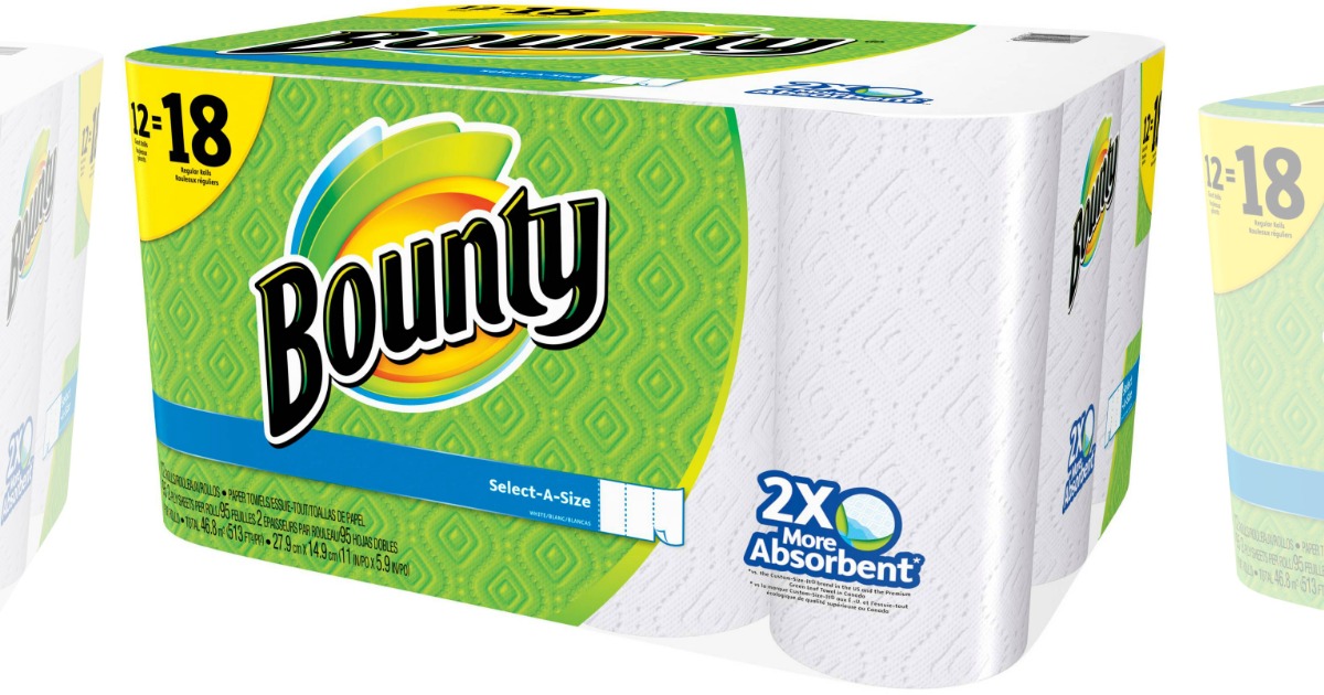 Bounty GIANT Rolls 12Packs Only 10.43 Each (After Gift