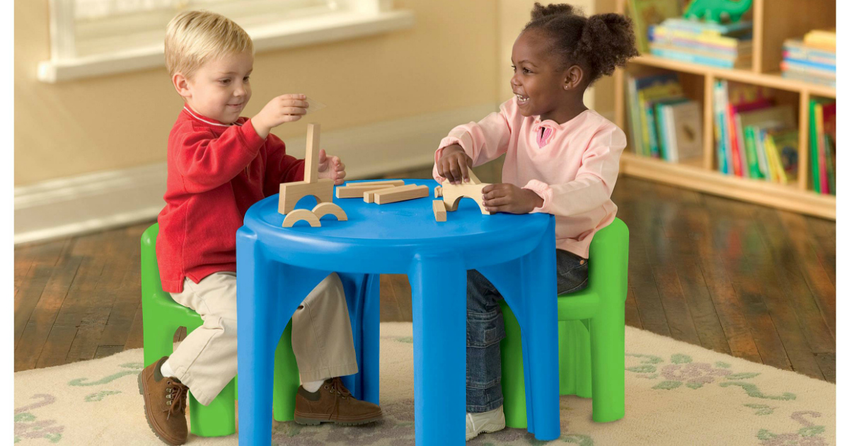 little tikes bright n bold table and chairs set