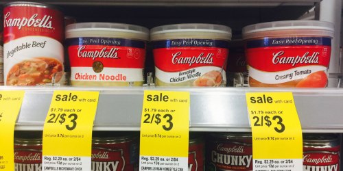 Walgreens: Campbell’s Microwavable Soups Only $1 Each