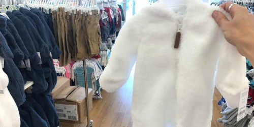 Carter’s Hooded Fleece & Sherpa Jumpsuits Only $6.98 Each Shipped (Regularly $20)