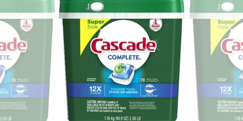Amazon: Cascade Complete ActionPacs 78 Count Tub Just $7.84 Shipped (Only 10¢ Each)