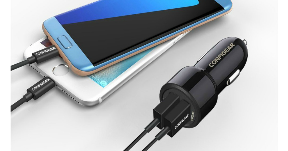 Configear Quick Charge 3.0 Dual Port 36W 5.4A Car Charger