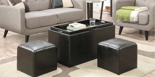 Convenience Concepts Storage Bench AND 2 Side Ottomans Only $45.98 Shipped (Regularly $75.73)