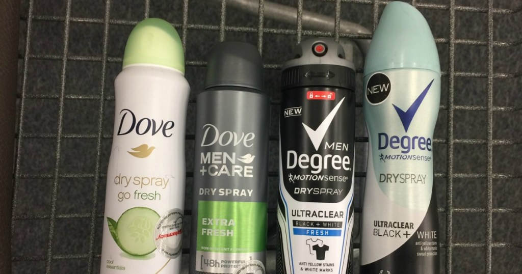 Dove & Degree Dry Spray