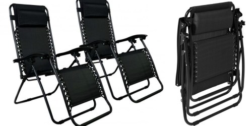 TWO Zero Gravity Chairs Only $43.99 Shipped – Just $22 Per Chair