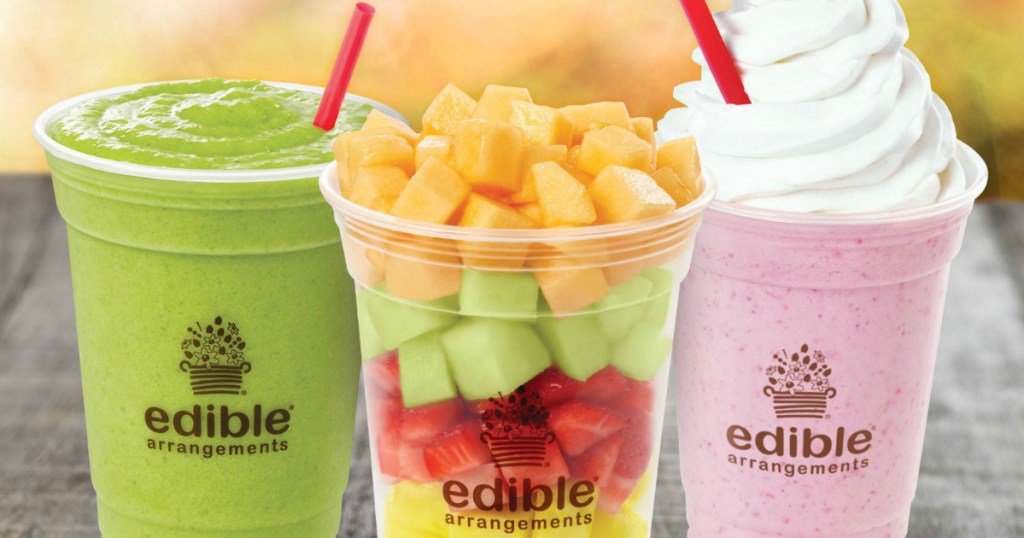 edible arrangements smoothies and fruit cup 