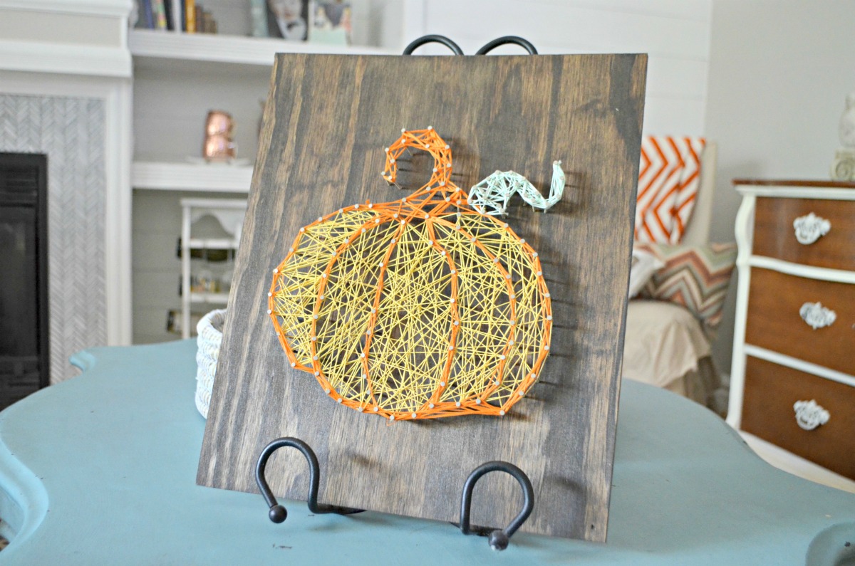 fall string art on a table