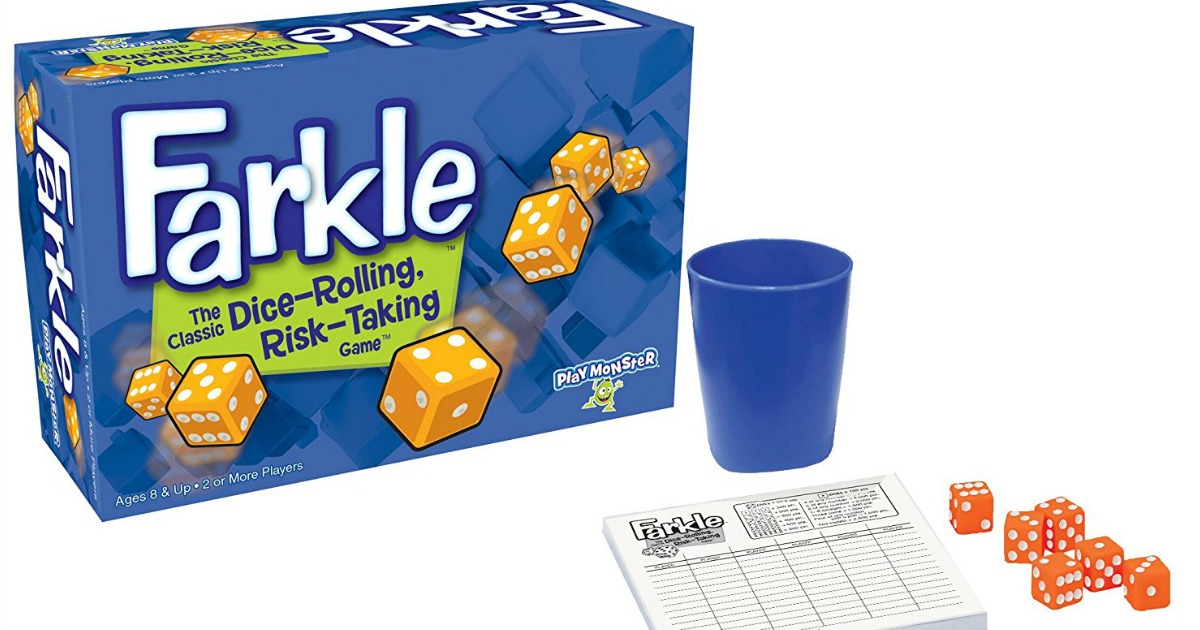 stock image of Farkle classic dice Game and accessories