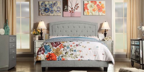 Upholstered Panel Bed Just $148-$225 Shipped