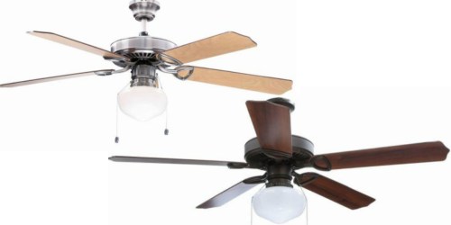 Home Depot: Hampton Bay Ceiling Fan with Light Only $38.82 Shipped