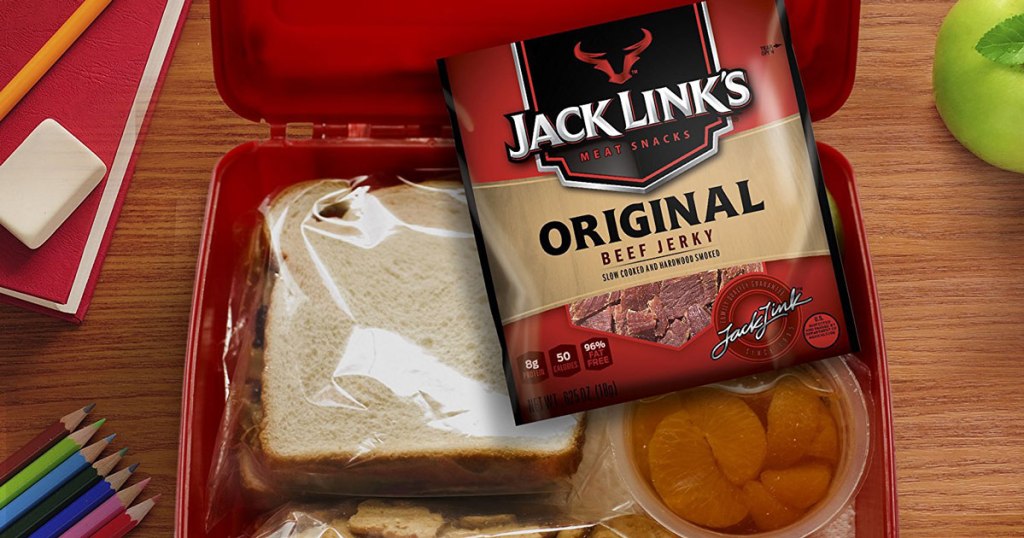 beef jerky bags in a lunch box