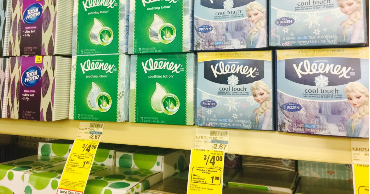 CVS 33¢ Kleenex Facial Tissue (After Cash Back)